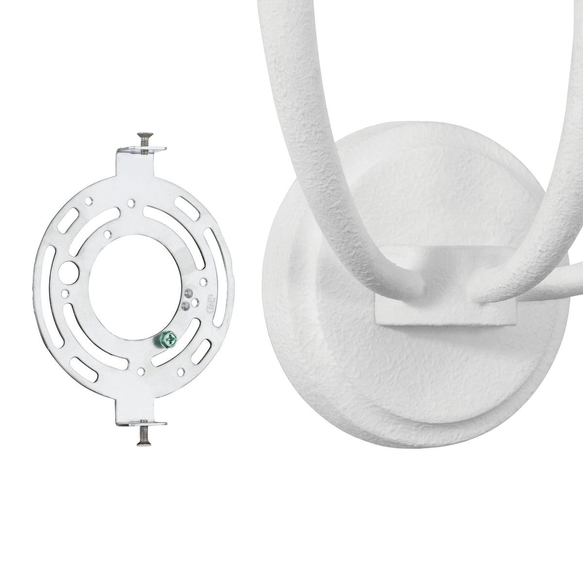 Dahlia 18-inch 3-light Plaster White Wall Sconce with Opal Glass Shades