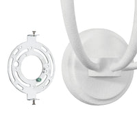 Dahlia 18-inch 3-light Plaster White Wall Sconce with Opal Glass Shades