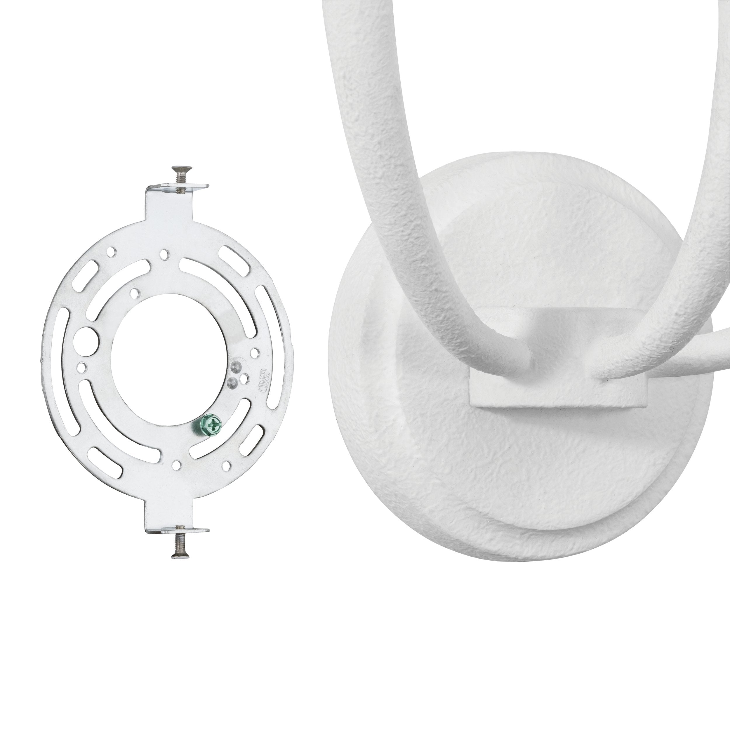 Dahlia 18-inch 3-light Plaster White Wall Sconce with Opal Glass Shades