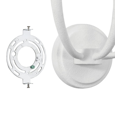 Dahlia 18-inch 3-light Plaster White Wall Sconce with Opal Glass Shades