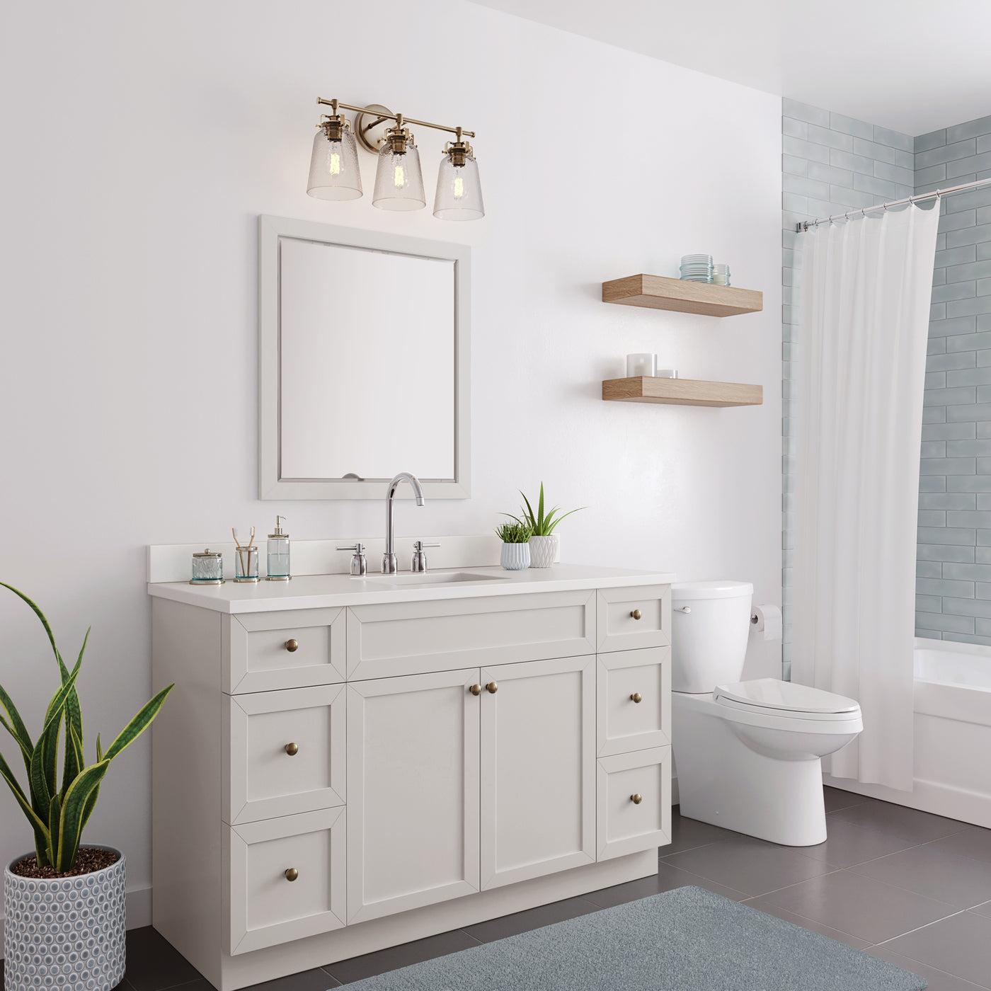 23'' Amberose Modern Gold 3 Light Bath Vanity