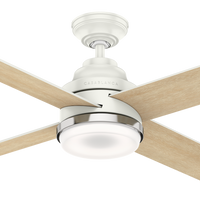 Casablanca 54 inch Daphne Fresh White Ceiling Fan with LED Light Kit and Wall Control