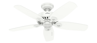 42 inch Builder Snow White Ceiling Fan with LED Light Kit and Pull Chain