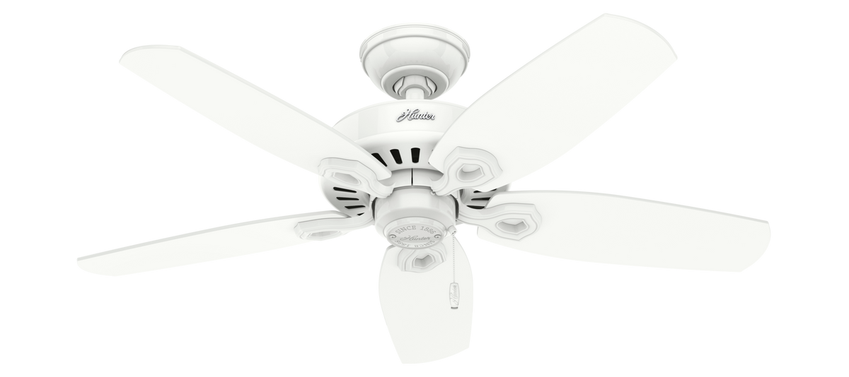 42 inch Builder Snow White Ceiling Fan with LED Light Kit and Pull Chain