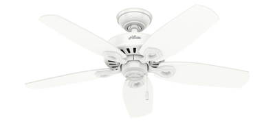 42 inch Builder Snow White Ceiling Fan with LED Light Kit and Pull Chain