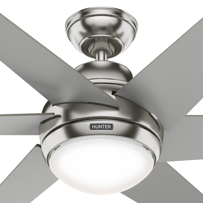 52 inch Sotto Brushed Nickel Ceiling Fan with LED Light Kit and Handheld Remote