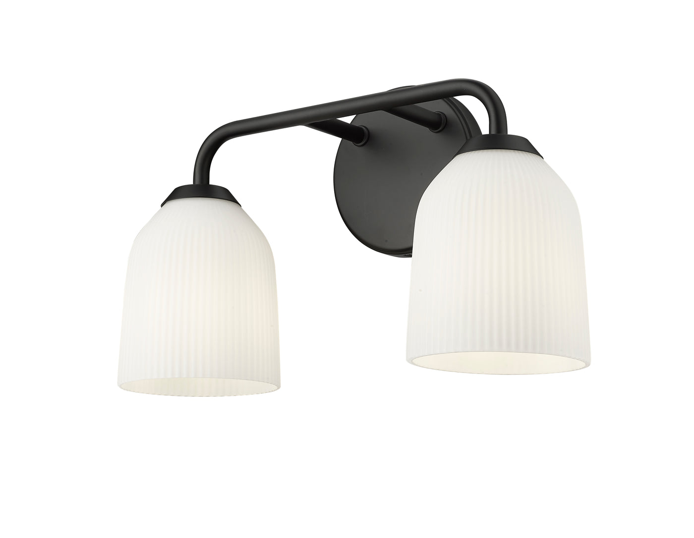 15'' Norah Matte Black 2 Light Bath Vanity