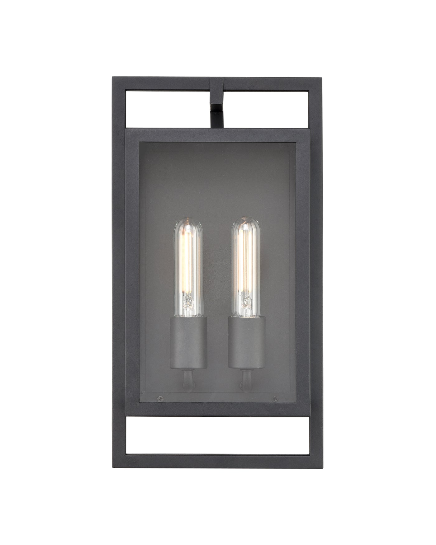 8.3'' Agatha Textured Black 2 Light Wall Sconce