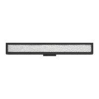 Courtney 32-inch Textured Black 5CCT LED Vanity Light with Clear Water Glass