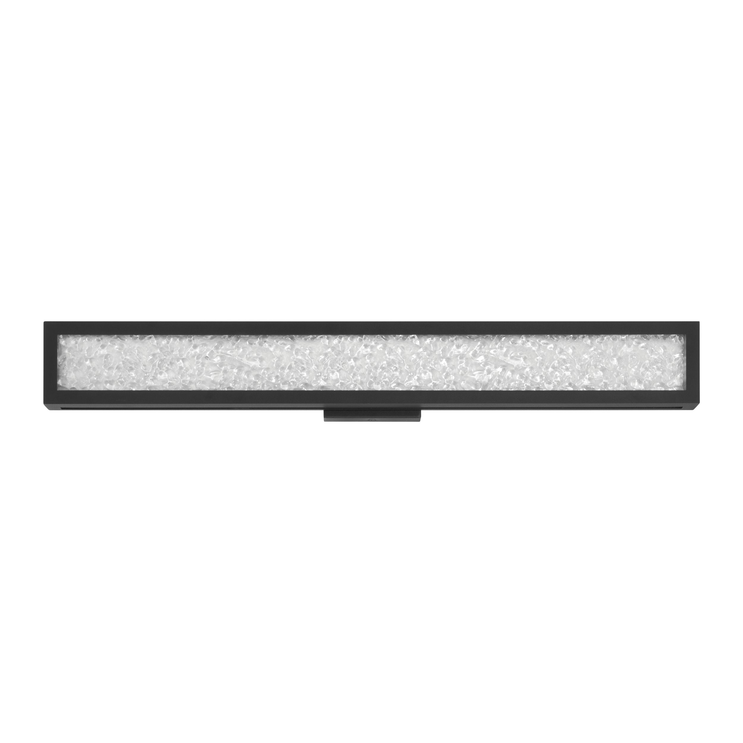 Courtney 32-inch Textured Black 5CCT LED Vanity Light with Clear Water Glass