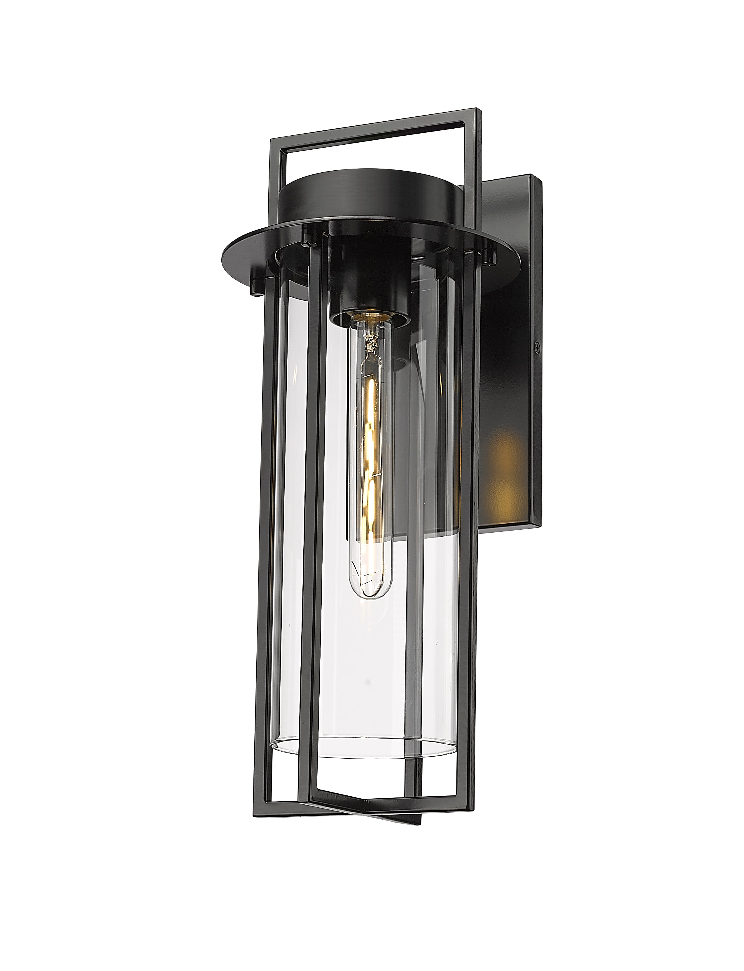 8'' Russell Powder Coated Black 1 Light Wall Sconce