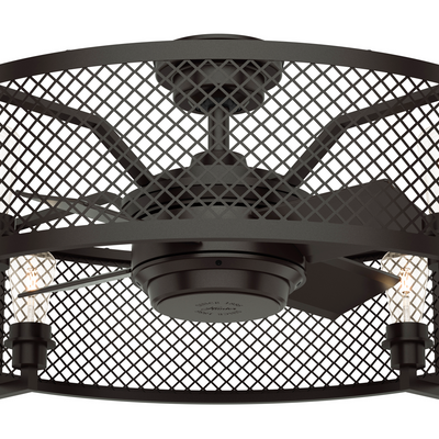 23 inch Fennec Noble Bronze Ceiling Fan with LED Light Kit and Wall Control