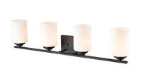 31.13'' Durham Matte Black 4 Light Bath Vanity