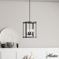 Astwood 16-inch 4-light Matte Black Drum Chandelier