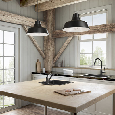 10.5'' R Series Satin Black 1 Light Pendant
