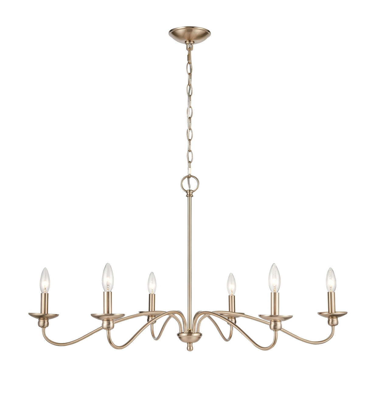20.5'' Delvona Modern Gold 6 Light Chandelier