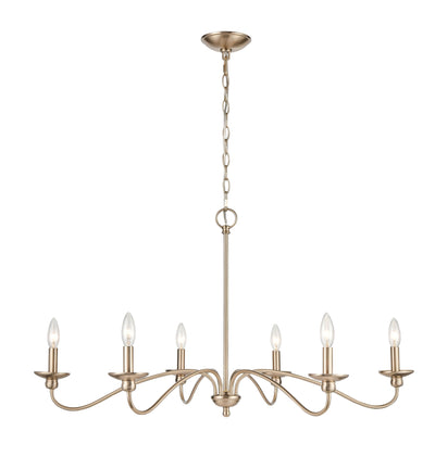 20.5'' Delvona Modern Gold 6 Light Chandelier