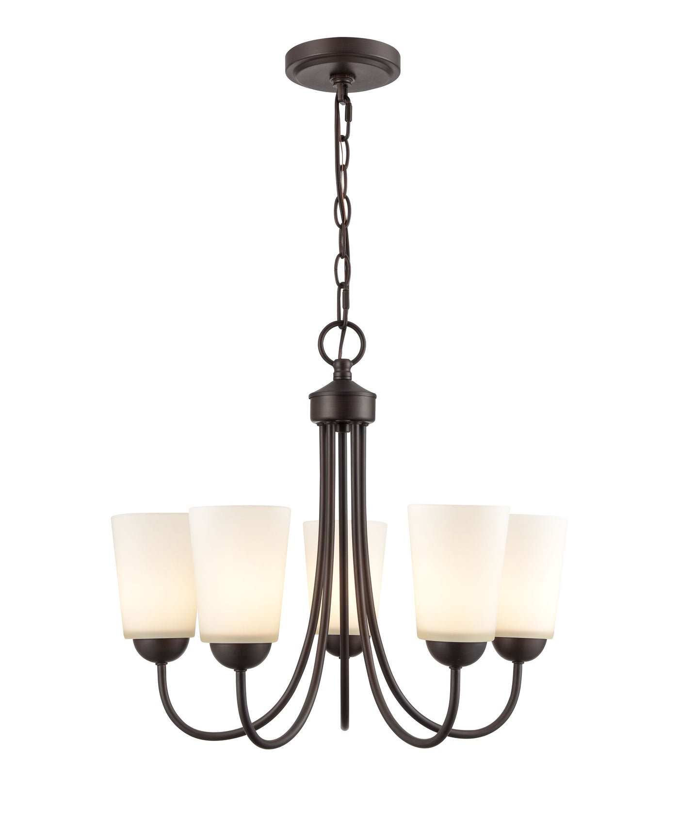 17'' Ivey Lake Rubbed Bronze 5 Light Chandelier