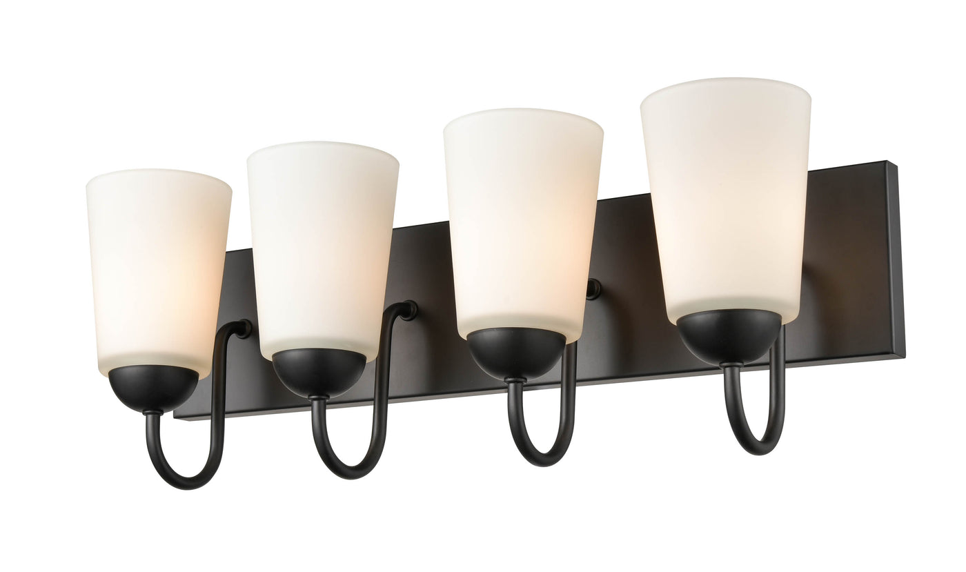 21.5'' Ivey Lake Matte Black 4 Light Bath Vanity