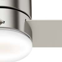 44 inch Minimus Brushed Nickel Low Profile Ceiling Fan with LED Light Kit and Handheld Remote