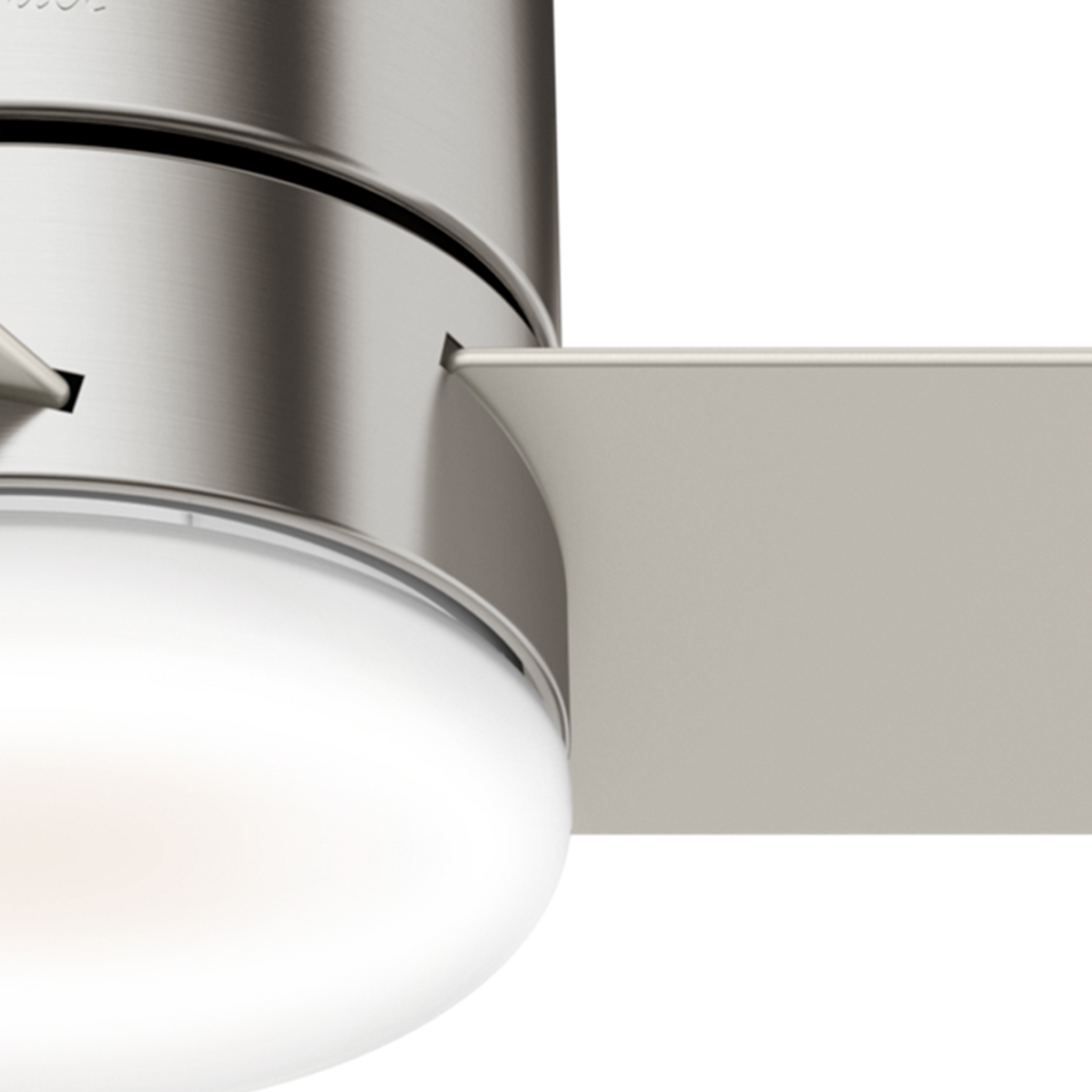 44 inch Minimus Brushed Nickel Low Profile Ceiling Fan with LED Light Kit and Handheld Remote