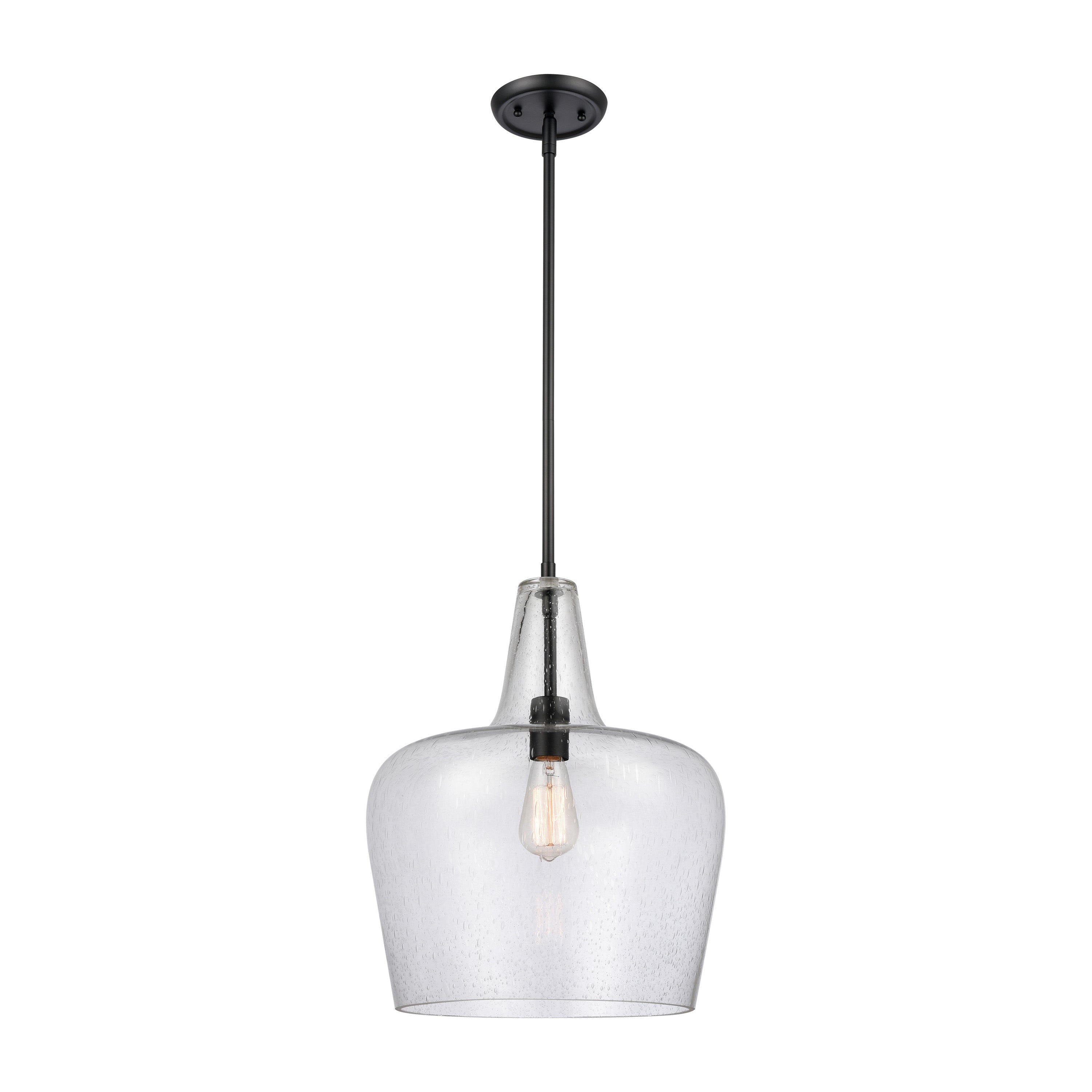 17.75'' Puckette Matte Black 1 Light Pendant