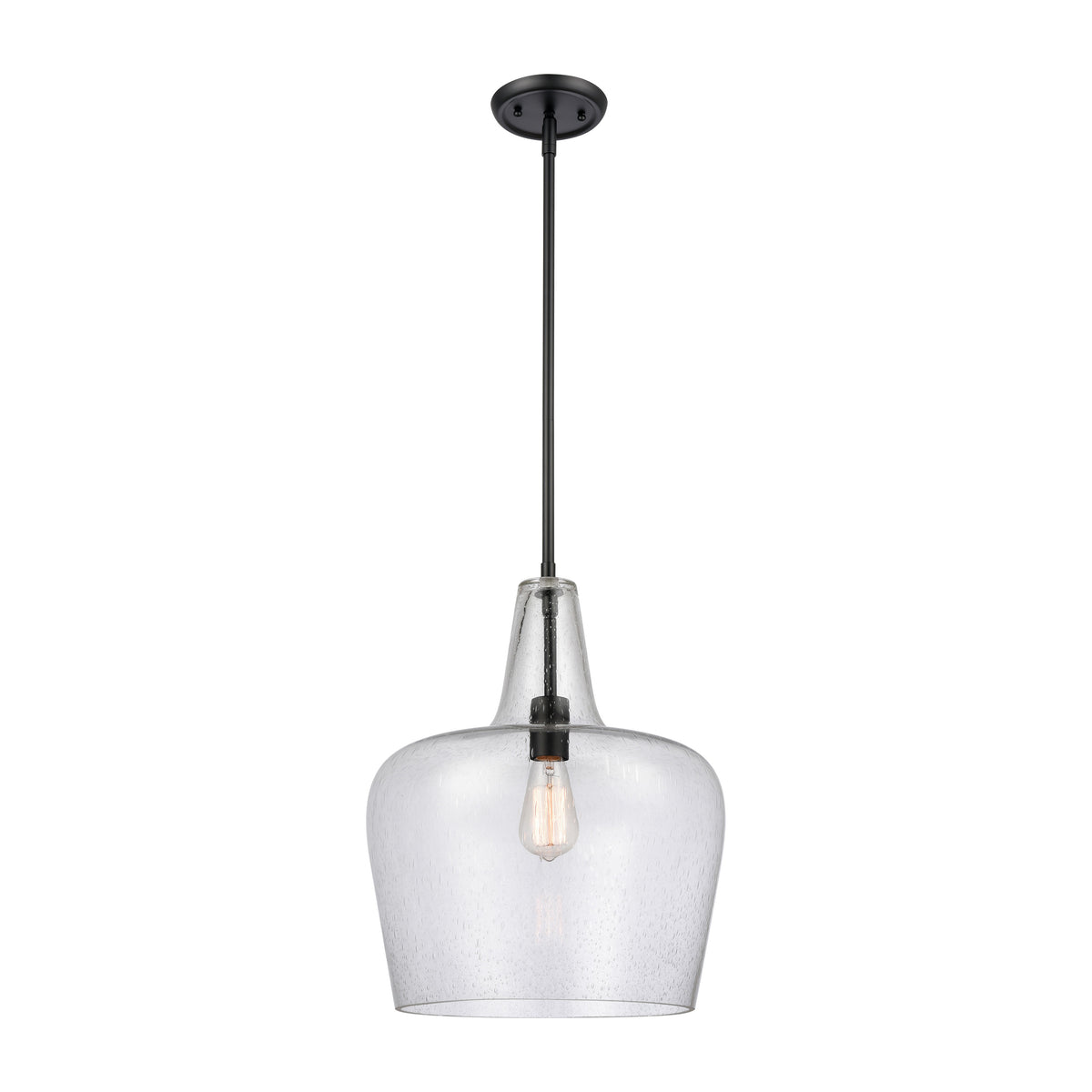 17.75'' Puckette Matte Black 1 Light Pendant