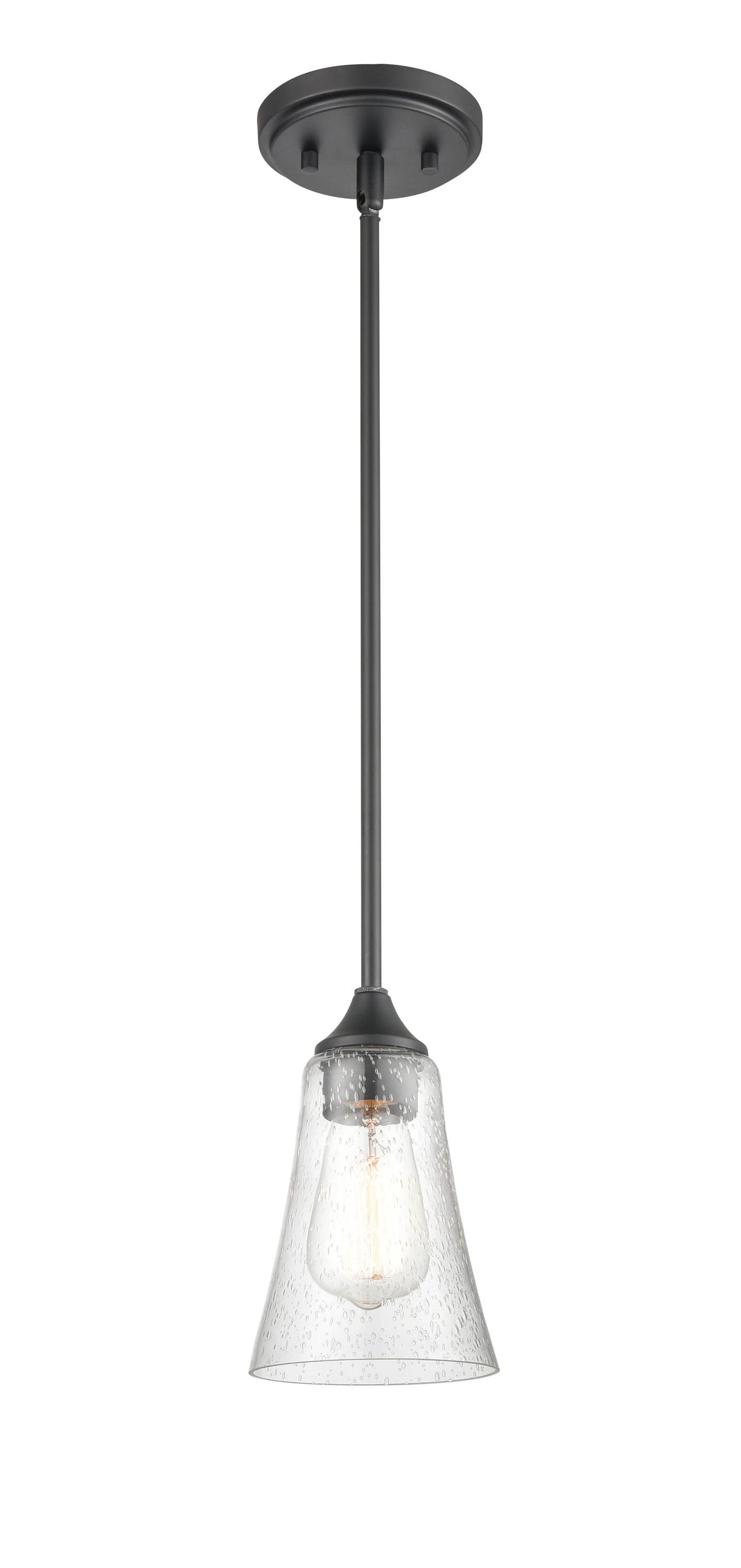 6.75'' Natalie Matte Black 1 Light Pendant