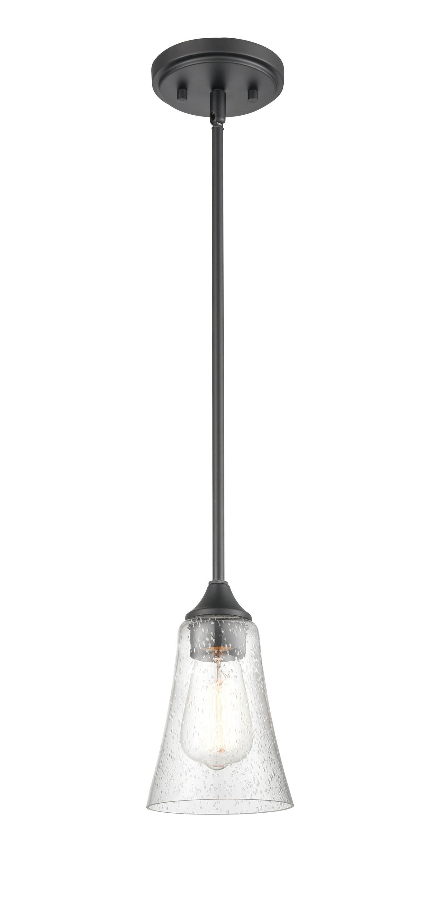 6.75'' Natalie Matte Black 1 Light Pendant