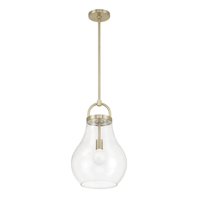 Mansfield 12-inch 1-light Champagne Gold Pendant Light with Clear Glass Shade