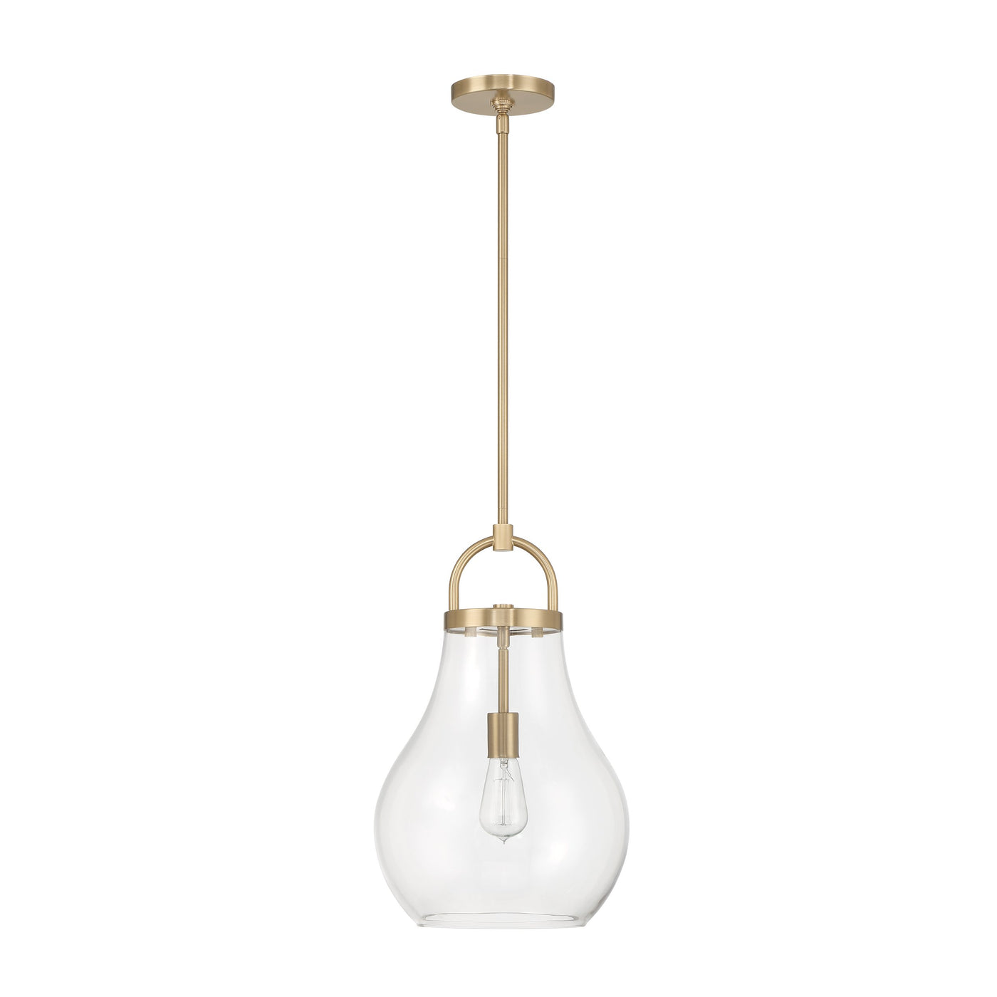 Mansfield 12-inch 1-light Champagne Gold Pendant Light with Clear Glass Shade