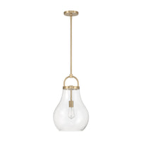 Mansfield 12-inch 1-light Champagne Gold Pendant Light with Clear Glass Shade