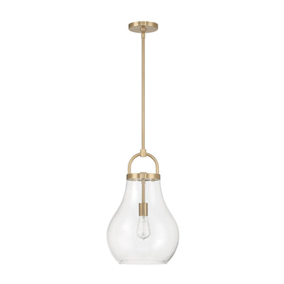 Mansfield 12-inch 1-light Champagne Gold Pendant Light with Clear Glass Shade