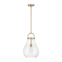 Mansfield 12-inch 1-light Champagne Gold Pendant Light with Clear Glass Shade