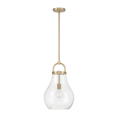 Mansfield 12-inch 1-light Champagne Gold Pendant Light with Clear Glass Shade