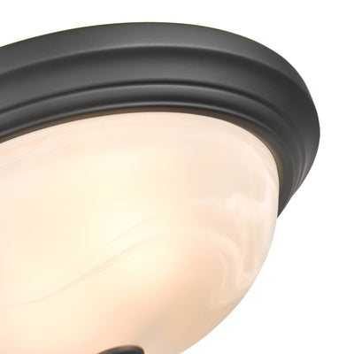 5.75'' Whitton Matte Black 2 Light Flush Mount