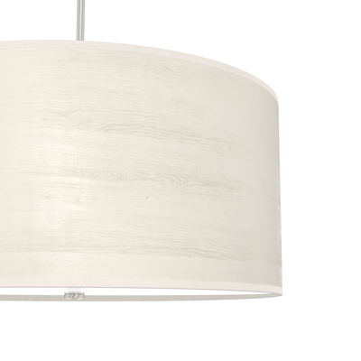 Solhaven 24-inch 4-light Bleached Alder and Brushed Nickel Pendant with Painted Cased White Glass