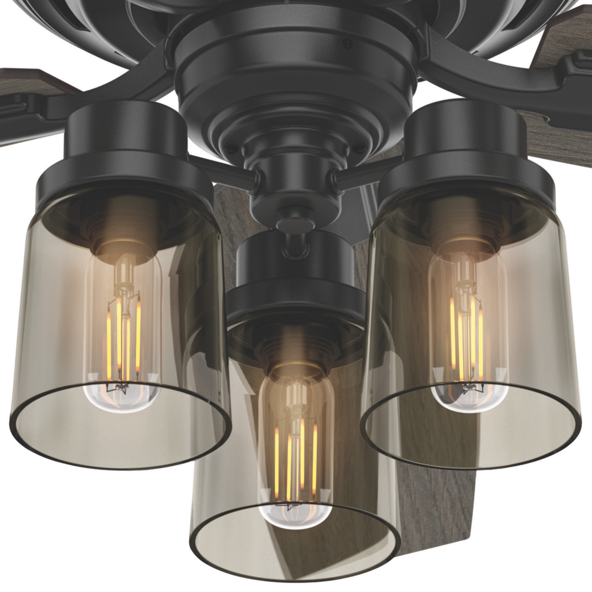 52 inch Bennett Matte Black Ceiling Fan with LED Light Kit and Handheld