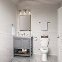 22-inch Verlana Brushed Nickel 3-Light Clear Glass Bathroom Vanity Light