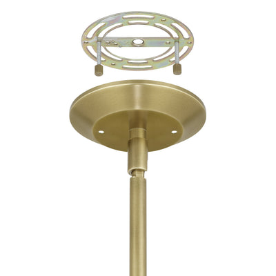 Doyle 13-inch 1-light Natural Brass Pendant Light with Matte White Metal Shade