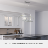 Laurel Ridge 42-inch 6-light Brushed Nickel Linear Chandelier