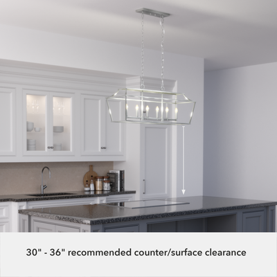 Laurel Ridge 42-inch 6-light Brushed Nickel Linear Chandelier
