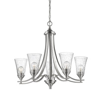 25.5'' Natalie Satin Nickel 5 Light Chandelier