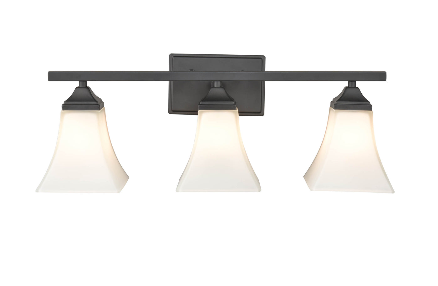 23.25''  Matte Black 3 Light Bath Vanity