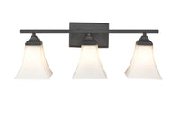 23.25''  Matte Black 3 Light Bath Vanity