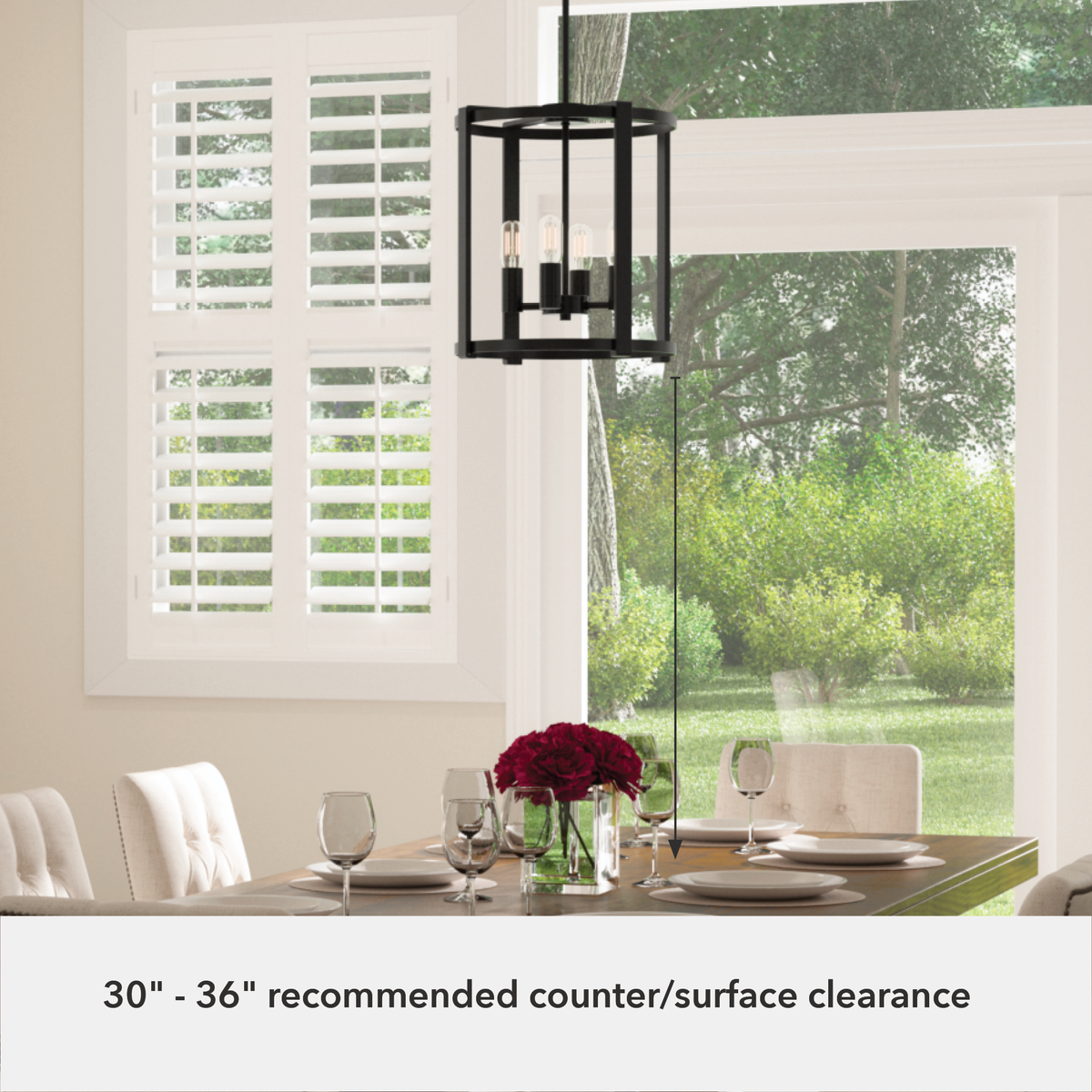 Astwood 16-inch 4-light Matte Black Drum Chandelier