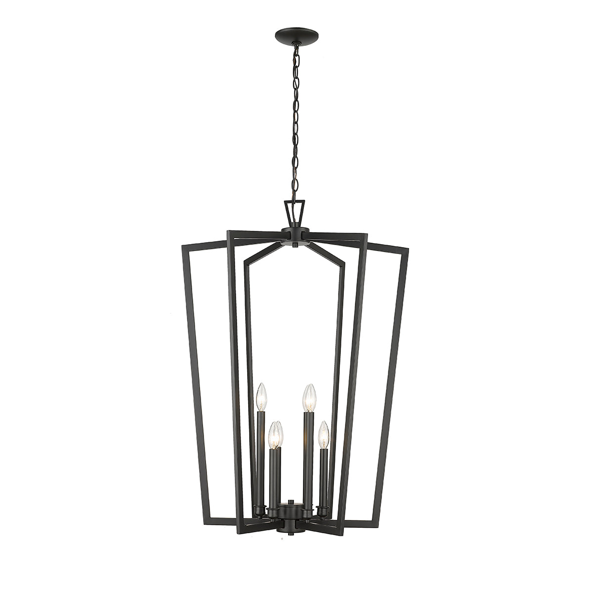 36'' Lizabeth Matte Black 6 Light Pendant