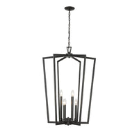 36'' Lizabeth Matte Black 6 Light Pendant