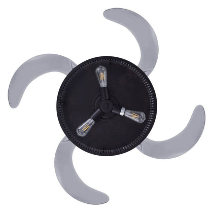 Corbelle 48 Inch 3 Light Antique Black Fan with Retractable Blades
