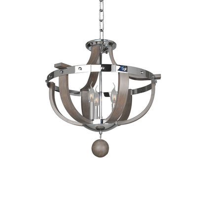 20.5'' Sharlow 3 Light Polished Chrome Semi-Flush Mount